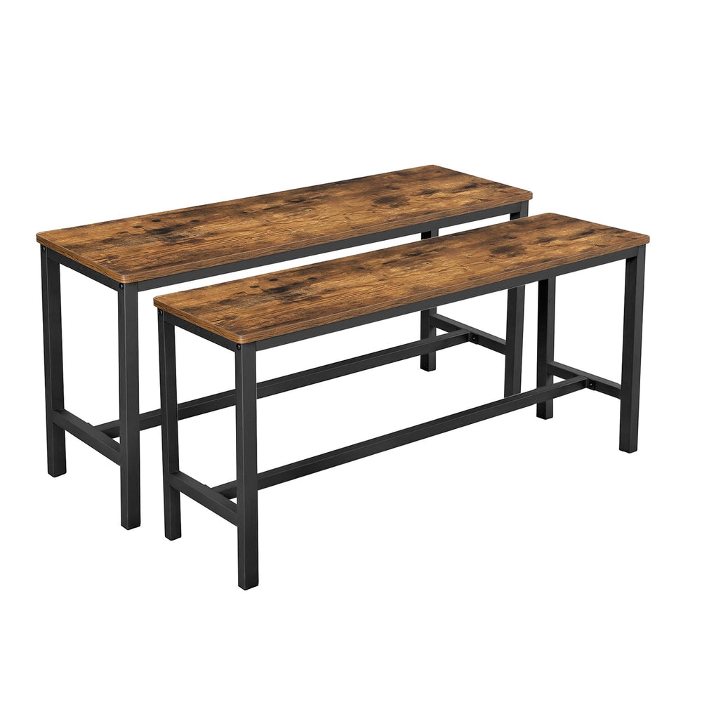 2件套餐桌 Benches 乡村风 棕色